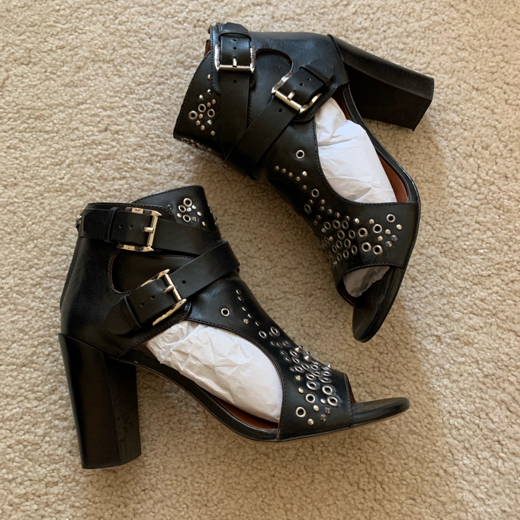 Rebecca Minkoff Studded Open Toe Bootie 7.5